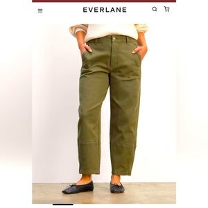 Everlane Barrel Utility Pant - Green - 4R